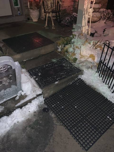 Building and setting up the Holiday Habits cemetery display during the 2022 season