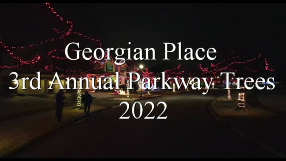 3rd annual Georgian Place Christmas Parkway Trees